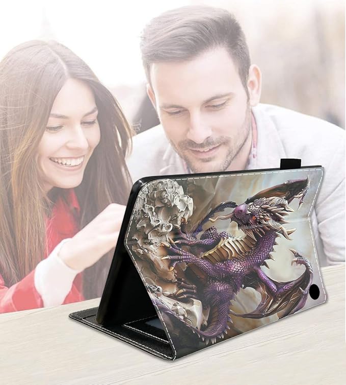 Case for Amazon Kindle Fire HD 8/Fire HD 8 Plus Tablet (12th/10th Generation 2024/2022/2020 Release) Slim PU Leather Cover with Card Slot &amp Auto Wake/Sleep African American Women