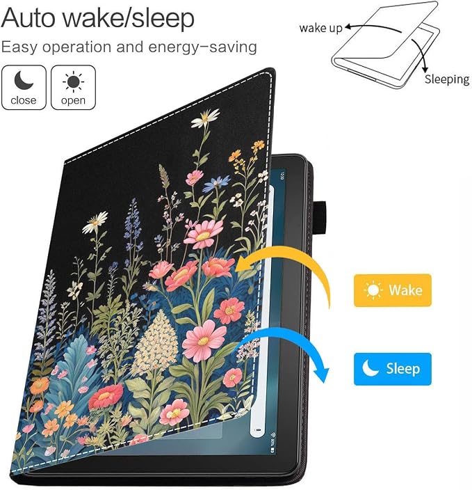 Case for Amazon Fire HD 8/Fire HD 8 Plus Tablet (12th/10th Generation 2024/2022/2020 Release) Premium PU Leather Cover with Auto Sleep Wake African Women