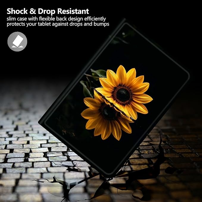 Case for Amazon Fire 7 Tablet 2019/2017 Release 9th/7th Generation PU Leather Smart Protective Cover with Auto Sleep/Wake for Fire 7 2019Beautiful Sunset