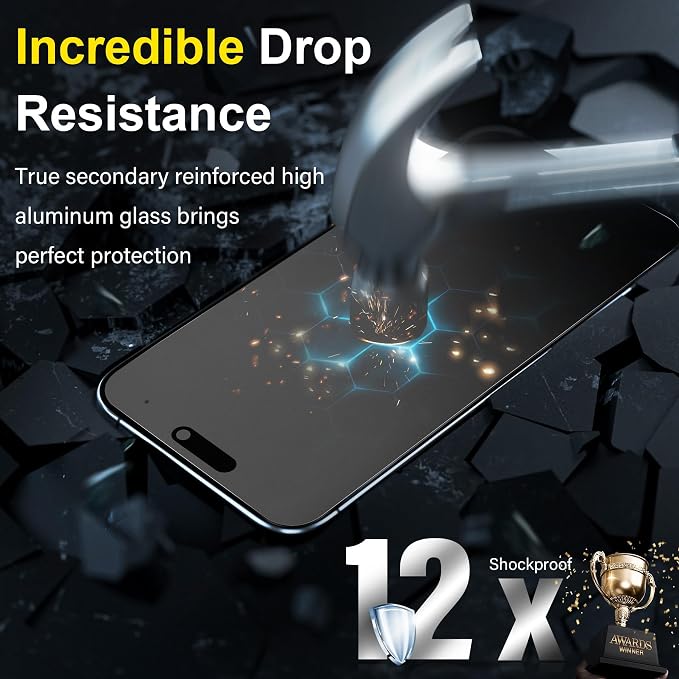 YWXTW 2 Pack Matte Screen Protector for iPhone 14 Pro Max 6.9 Inch + 1 Set Camera Lens Protector Anti Glare Anti Fingerprint 14 Pro Max Glass Screen Protector Bubble Free Smooth as Silk