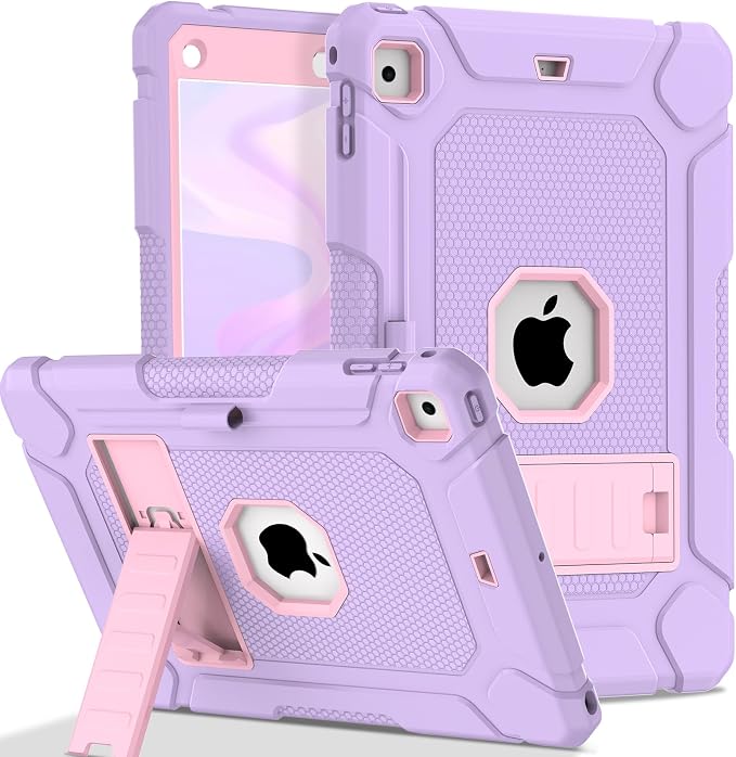 LTROP Case for iPad 6th 5th Generation (9.7 inch 2018/2017) Shockproof Protective iPad 9.7 Case with Built-in Stand/Pencil Holder for iPad 6th/5th Gen Air 2 Black