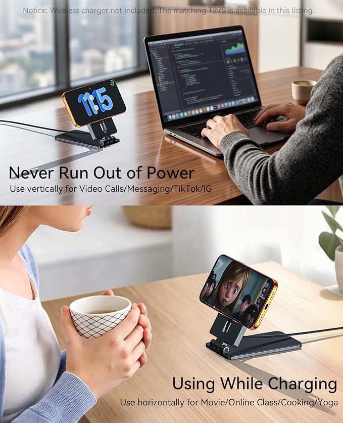 MagSafe Charger 2 Pack 15W Magnetic Wireless Charger Fast Charging Pad with 20W Adapter and 6FT Cables for Samsung Galaxy S26-20 Series/iPhone 17-12 Series/AirPods/Galaxy Buds