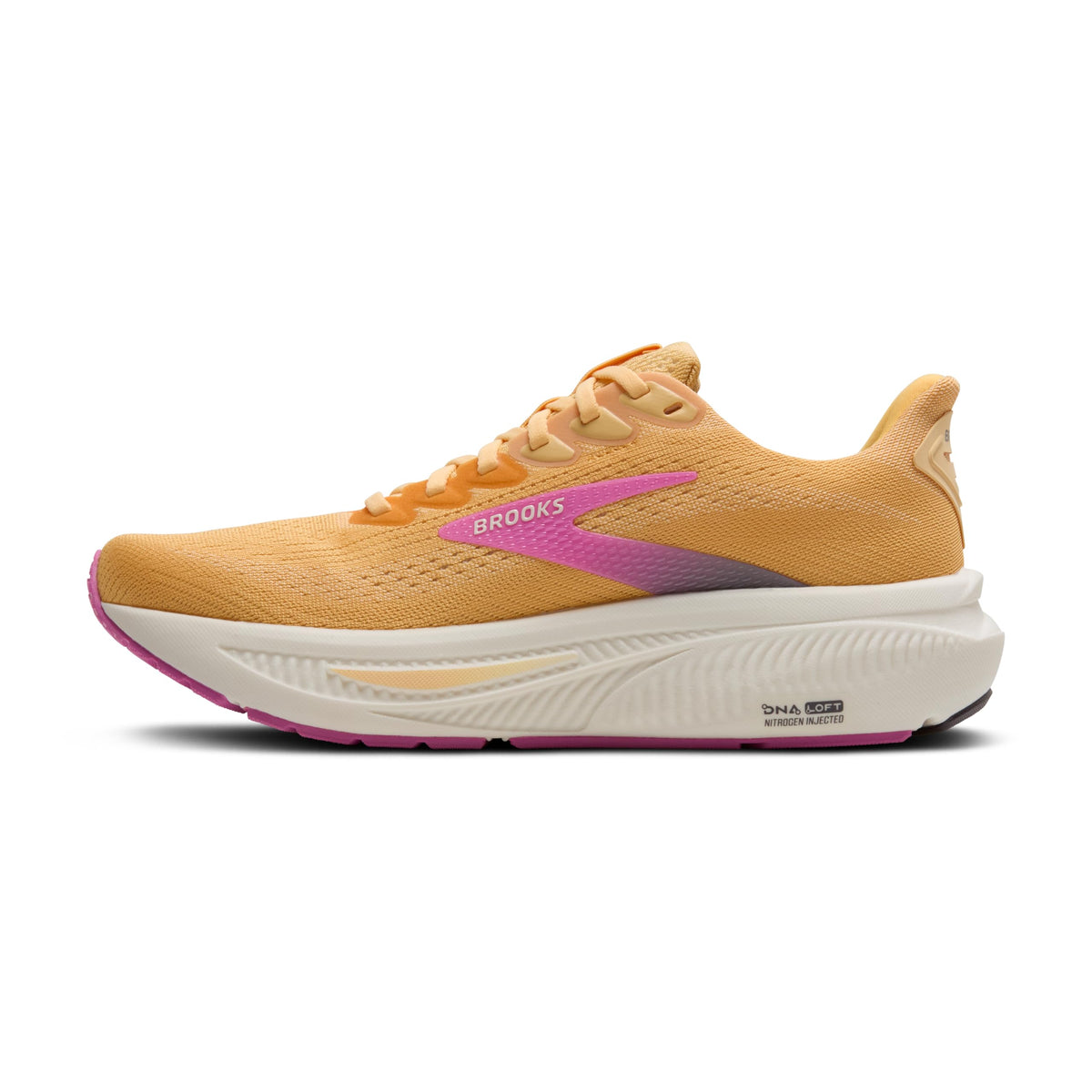 Brooks Women’s Ghost 17 Neutral Running Shoe - Apricot/Grey/Pink - 9.5 Medium