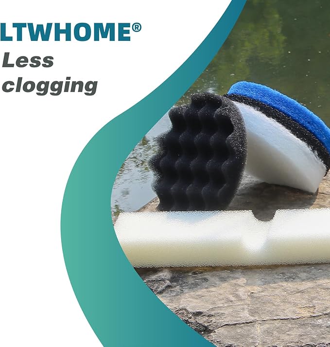LTWHOME Foam Filter Set, Fine Filters, Carbon Filters, Bio-Foam Filters and