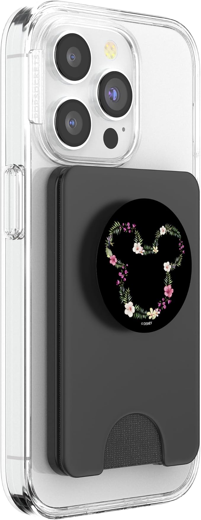 Disney Mickey &amp Friends Mickey Hawaiian Floral Outline Ears PopSockets Swappable PopGrip