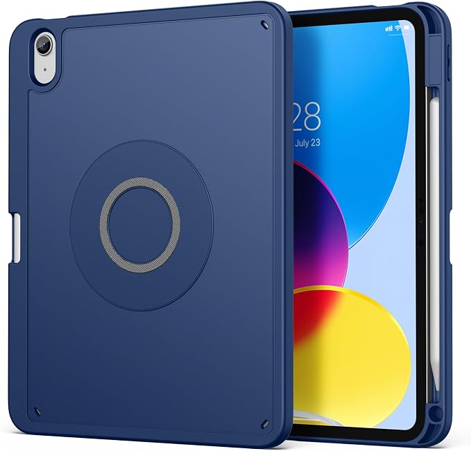 Supveco Magnetic Case for iPad A16 11th/10th Generation 11 2025/10.9 2022 | Slim Lightweight Soft TPU BumperMagnetic Hard PC Back Cover with Pencil Holder Drop ProtectionSupports Touch IDBlack