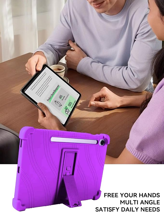 Case for Samsung Galaxy Tab S10 Lite/S10 FE/S9 FE 10.9 Inch - Protective Cover with S Pen Holder &amp Multi-Angle Viewing Stand (Black)