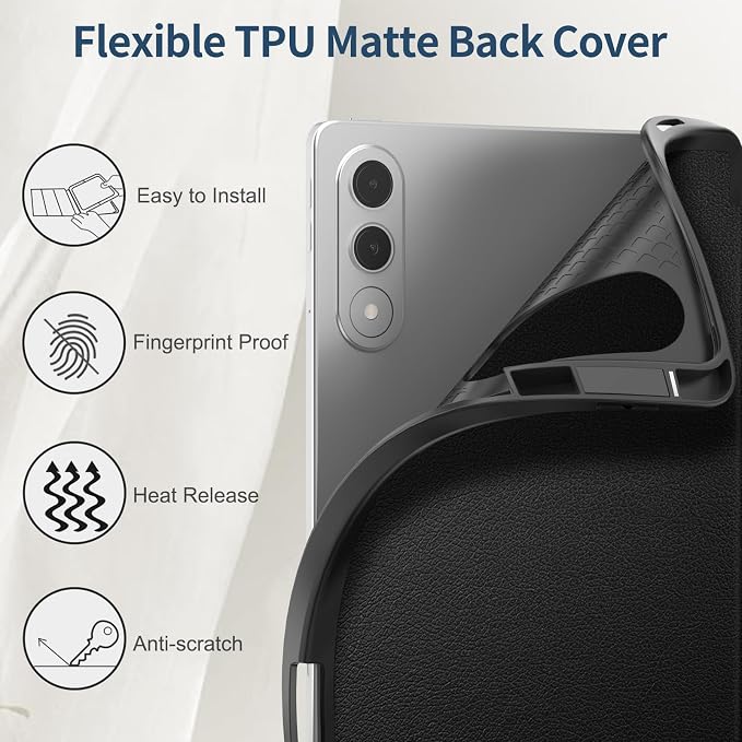 Fintie Case for Lenovo Yoga Tab 11 inch 2025 - Ultra-Thin Soft TPU Back Cover Protective Case Black