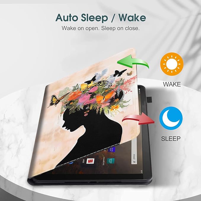 Case for Amazon Fire Max 11 Tablet (13th Generation 2023 Release) Multi-Angle Smart Stand Cover Auto Sleep/Wake for Fire 11 Max Tablet，African American Women Inspirational Quotes