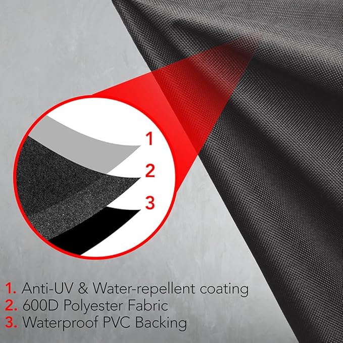 GrillTough Heavy Duty BBQ Grill Cover for Outdoor Grill, 72 Inch – Waterproof, Weather Resistant, UV & Fade Resistant with Adjustable Straps – Gas Grill Cover for Weber, Charbroil, etc. Charcoal