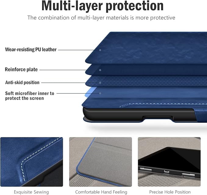 Antbox Case for iPad Pro 11 inch 4th/3rd/2nd/1st Generation Black | Vegan Leather with Pencil Holder Auto Sleep/Wake Function iPad Pro 11 Cover