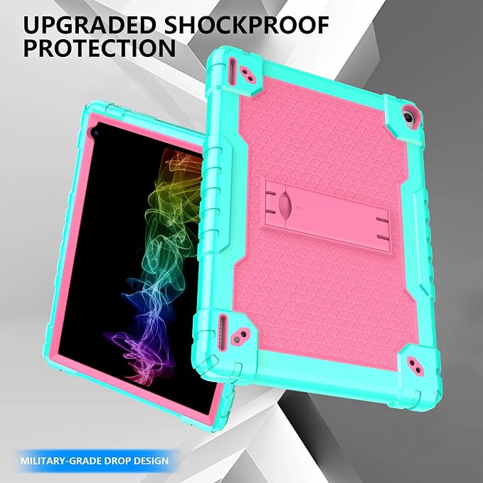 for YQSAVIOR Tab CP10 10.1 CaseHeavy Duty Shockproof with Shoulder Strap Kickstand Hybrid Kids Friendly Cover for Coopers Model CP10 10.1 inch Tablet (Black)