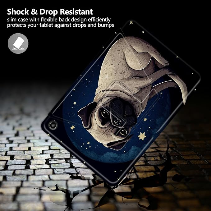 Astronaut Mushrooms Pattern Case for iPad 10.2 iPad 9th Generation 2021/ iPad 8th Generation 2020/ iPad 7th Generation 2019360 Degree Rotating Stand Protective Cover with Auto Sleep/Wake