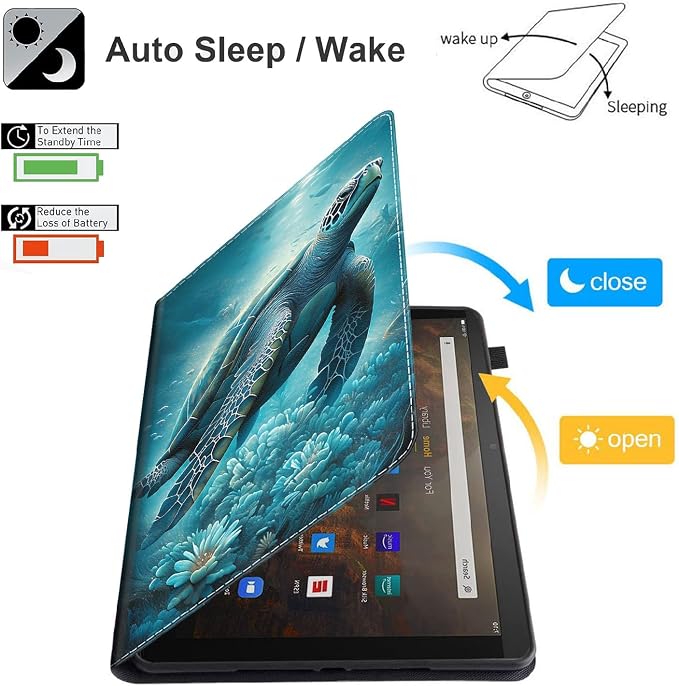 Case for Amazon Kindle Fire Max 11 Case (13th Gen 2023 Release) 11，Slim Fit Foldable Standing Cover Case with Auto Sleep/Wake for Fire 11 Max Tablet，Skull and Fire