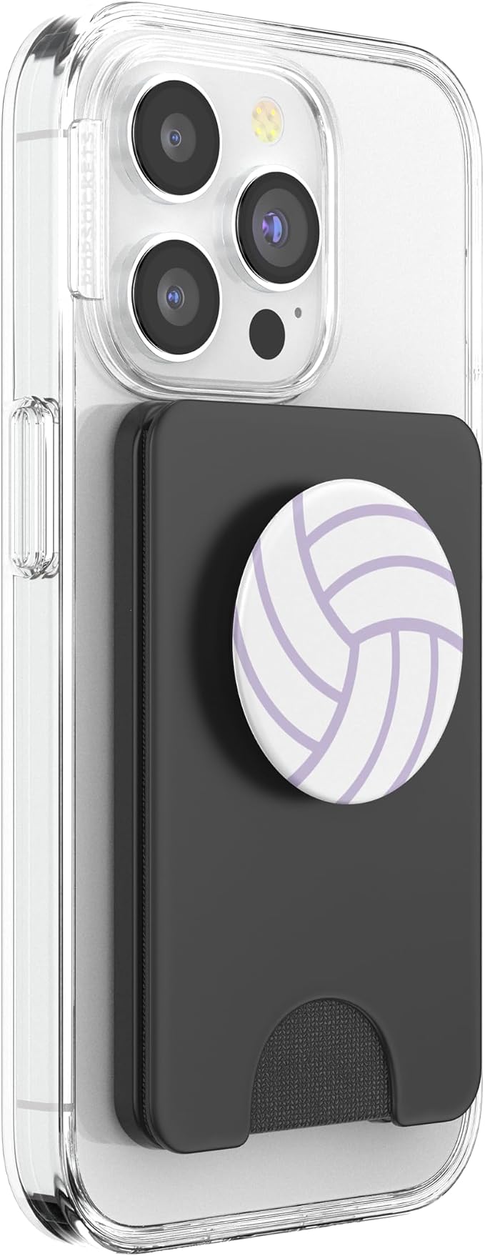 White Light Pastel Purple Volleyball PopSockets Adhesive PopGrip