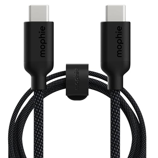 Mophie Charge Stream USB-C to USB-C 3m/10ft Cable - 60W Power Delivery Enduraflex Silicone Ultra-Durable Braided Design for Everyday Use