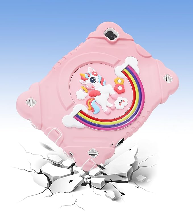 XZC Case for Samsung Galaxy Tab A8 10.5 inch Pink | SM-X205N/X200N/X207 2021/2022 Unicorn Heavy Duty Shockproof Adjustable Shoulder Strap