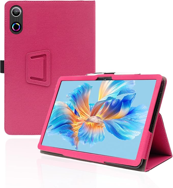 for ROWT A10 Android 10 inch Tablet CaseFolding Stand Protective Cover with Pencil Holder and Wrist StrapFull Protection Premium PU Scratch Resistant(Black)