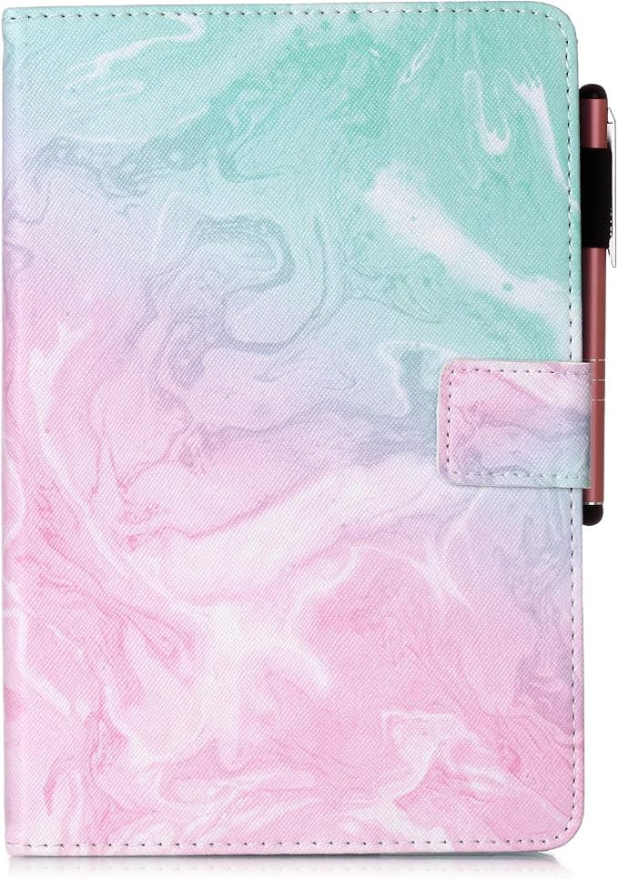 iPad mini Case FANCITY Mini 4 Mini 5 Mini 3/2/1 Smart Wake Sleep Case with Kickstand [Card Slot &amp Pen Holder] PU Leather Protective Cover for Apple iPad mini 4 Mini 5 2019 Mini 2/3 - Beach