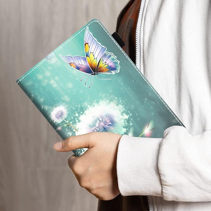 Case for Amazon Kindle Fire HD 10 Tablet 10.1 (9th/7th Generation 2019/2017 Release) - PU Leather Folio Case with Smart Auto Wake/Sleep African American Girl