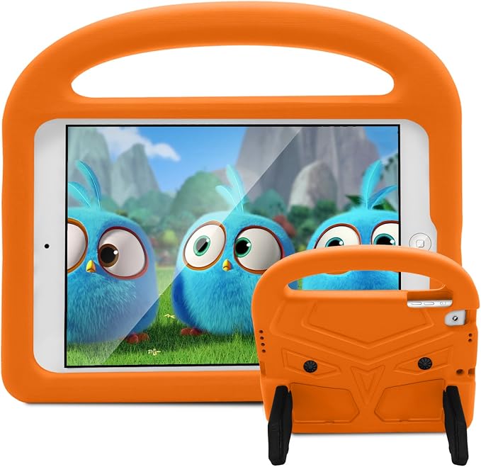Kids Case for 7.9 iPad Mini 5/4/3/2/1 Silicone Shockproof Cover with Handle Kickstand Black