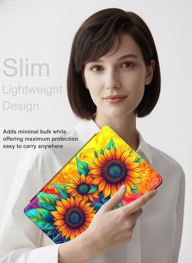 for iPad 11th Generation (A16 2025) 11 / iPad 10th Gen 10.9 2022 Case 360° Rotating PU Leather Stand Cover with Auto Sleep/Wake Shockproof TPU Backl Raccoon Perched