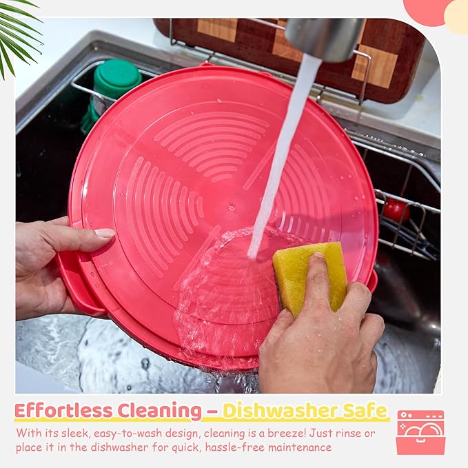 Ohuhu Cake Carrier, BPA-Free Cake stand with Lid and Handle Cake Transport Container Portable Cake Holder Two Sided Base for Pies Cookies Nuts Fruit etc - Suitable for 10 inch Cake Perfect Gifts