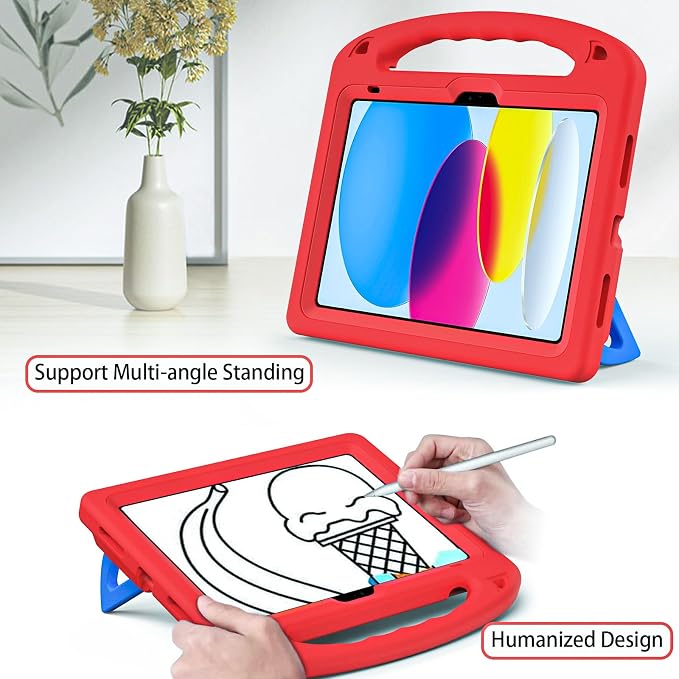 Kids Case for iPad 9th/8th/7th Gen. (10.2-inch 2021/2020/2019) | Shockproof Cover with Built-in Screen Protector and Stand Black
