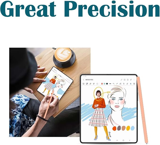 Galaxy Z Fold 5/6 Stylus Pen Fold Edition for Samsung Galaxy Z Fold5 5G Slim S Pen Galaxy S Pen 5/6 Fold Edition Touch Stylus EJ-PF946BBEGWW with Nibs
