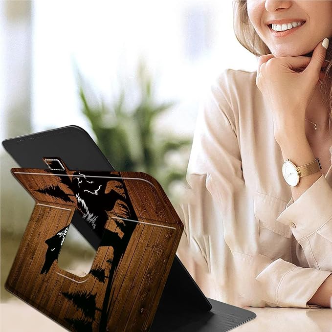 for Google Pixel Tablet Case 2023 Universal Tablet CaseSlim PU Leather Multi-Angle Viewing Cover with 360 Degree Rotatable Kickstand forPixel Tablet 2023 11-inchBlue Wolf