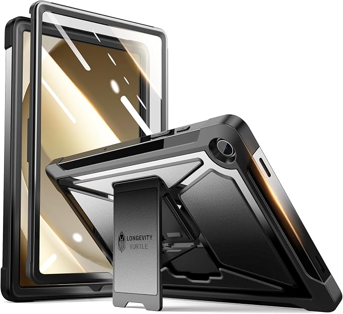 ZtotopCases for Samsung Galaxy Tab A11+ Plus 11 Inch 2025/ A9+ Plus 2023 Built-in Screen Protector/Kickstand/Full-Body Dual Layer Shockproof Protective Cover for Tablet A11+ 11'' Black