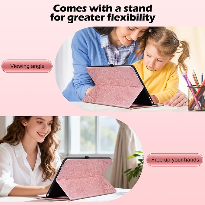 ALILANG Case for Samsung Galaxy Tab A7 10.4-Inch 2022/2020 (SM-T500/ T503/ T505/ T507/T509) Multi-Angle Viewing Protective Tablet Cover with Folding Stand &amp Pencil Holder -Blue
