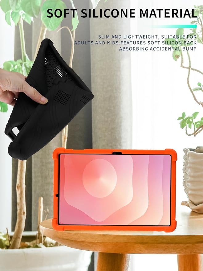 Case for Samsung Galaxy Tab S11 Tablet 11 inchWUNIAK Shock Proof Lightweight Stand Rubber Shell Protective CoverKids Friendly Soft Silicone Adjustable Stand CoverBlue