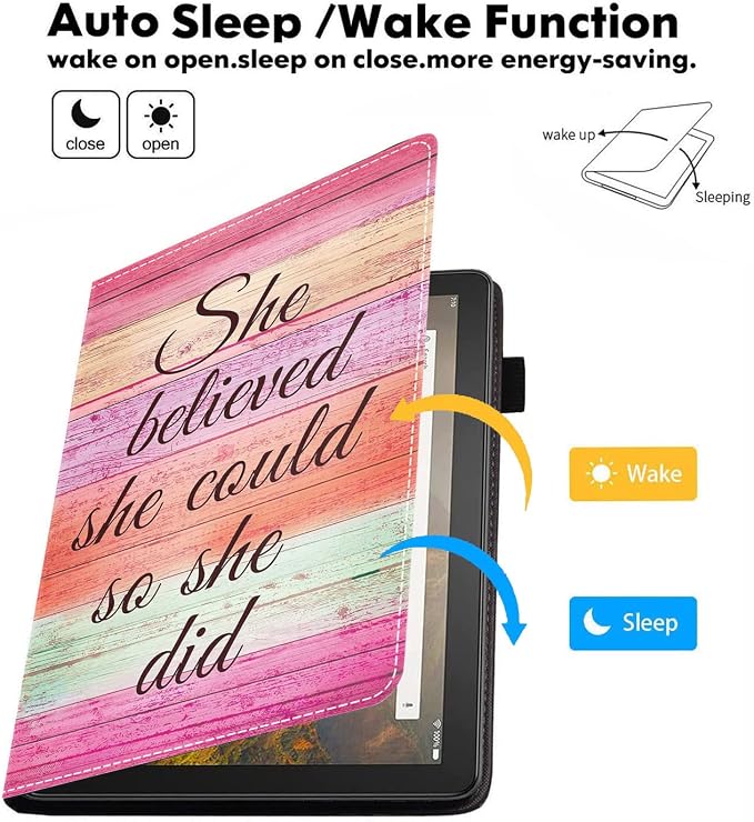 Case for All-New Fire HD 10/Fire HD 10 Plus Tablet 10.1 (11th Gen 2021 Released) - Premium PU Leather Stand Cover with Auto Wake/Sleep - Bible Verse Proverbs 31:25