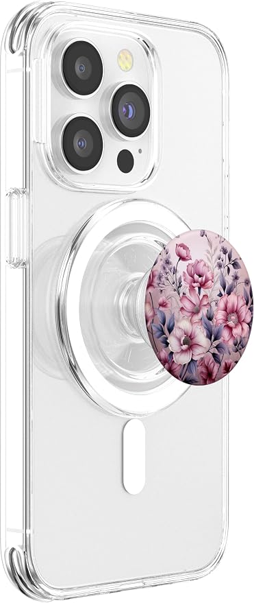 Vintage Pink Wildflower Flower Lover Tropical Garden PopSockets PopGrip for MagSafe
