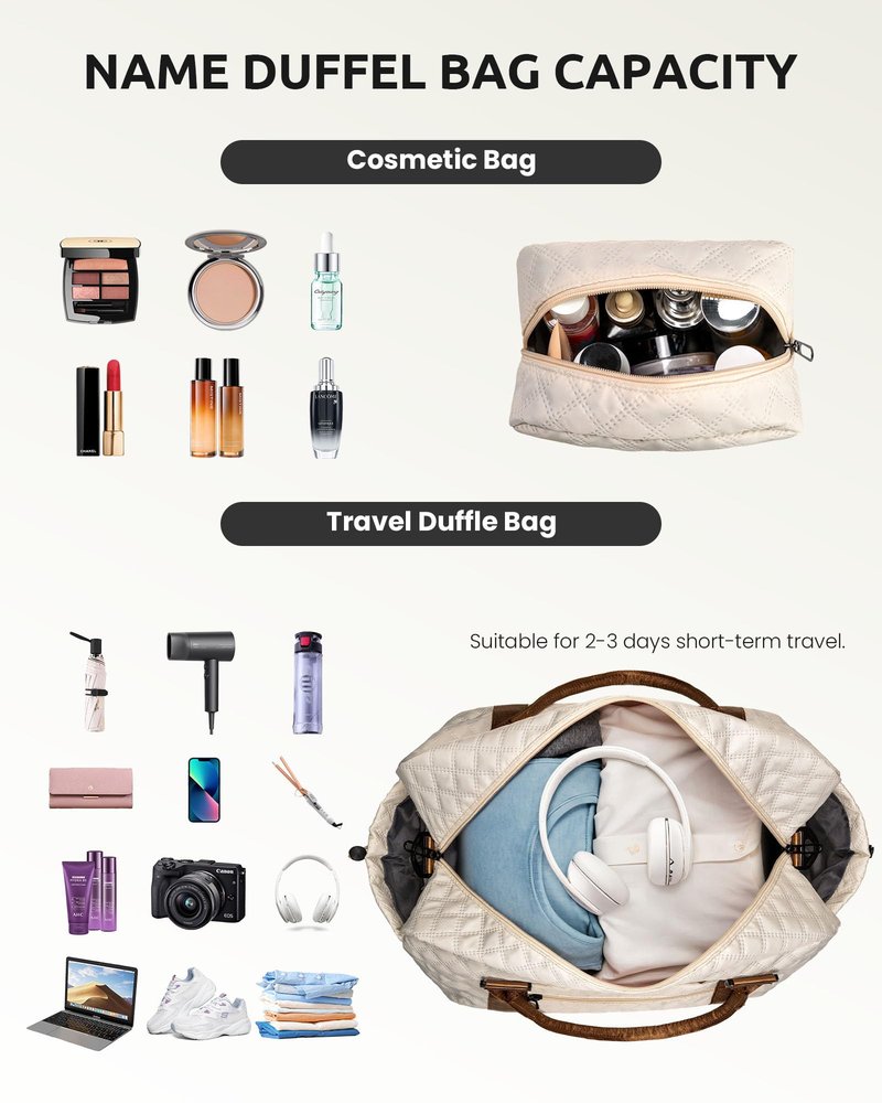 Vogewood Travel Bags for Women/Teen Girls - Initial Weekender Bags Overnight Travel Bag with Shoe & Makeup Compartment - Personalized Gifts for Women-Monogram Gift for Her-Teen Girl Gifts (Letter H)