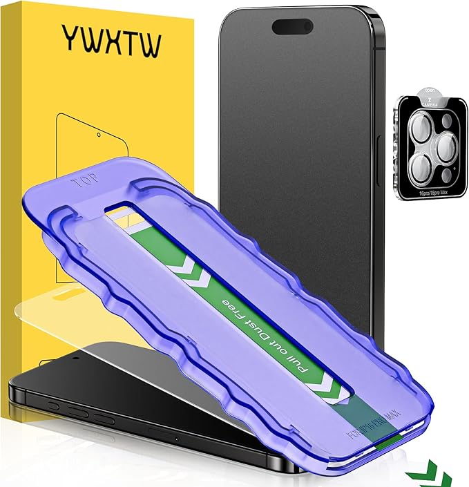 YWXTW 2 Pack Matte Screen Protector for iPhone 14 Pro Max 6.9 Inch + 1 Set Camera Lens Protector Anti Glare Anti Fingerprint 14 Pro Max Glass Screen Protector Bubble Free Smooth as Silk