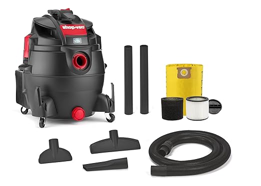Shop-Vac 5801611 Wet Dry Vac with SVX2 Motor Technology, 16 Gallon, 2-1/2 Inch x 8 Foot Lock-On Hose, 150 CFM, (1-Pack) , Black