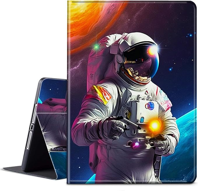 for Microsoft Surface GO 3/GO 2 Case with Adjustable Stand &amp Auto Wake/Sleep PU Leather Slim Smart Protect Cover - African Women Red Hair