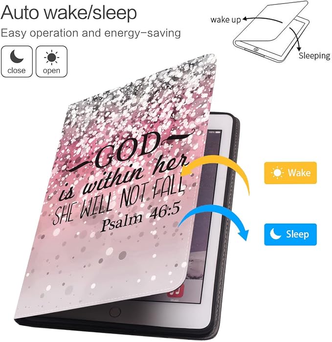 Case for Samsung Galaxy Tab S10 Lite 10.9/ S10 FE 10.9/ S9 FE 10.9/ S9 11 Protective Leather Case Adjustable Stand Auto Wake/Sleep Smart Case - Bible Verse Jeremiah 29:11