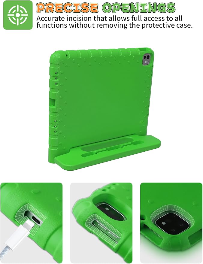 Heavy Duty Kids Case for iPad 10th/11th(A16) Pencil Holder Stand | Rugged Protection Cover for 11/10.9-inch iPad 2025/2022 Lightweight EVA Foam Anti-slip for Home School Travel Blue