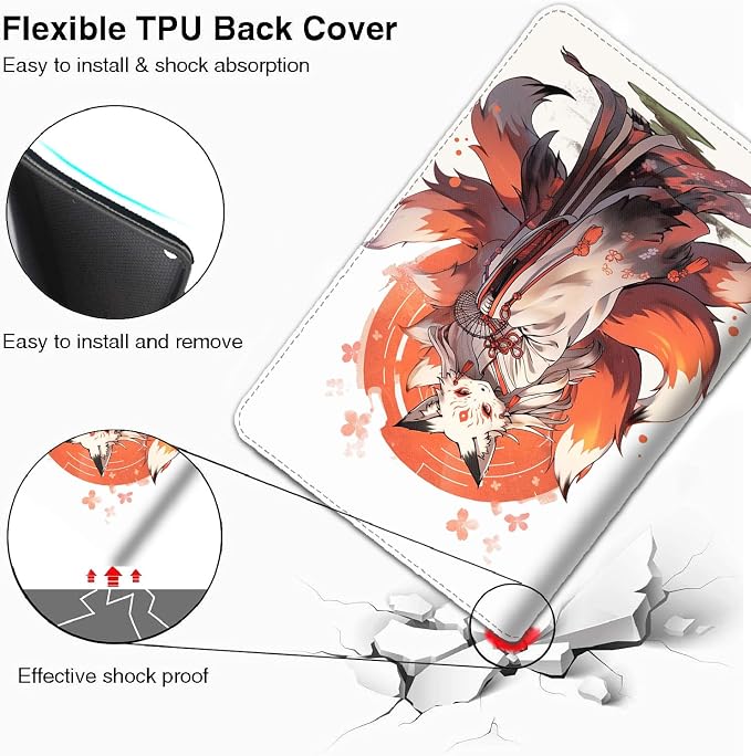 Case for iPad A16 11th Gen 11 Inch (2025) 10th Gen 10.9 Inch (2022) Model A3354 A3355 A3356 A2696 A2757 A2777 ，Slim Fit Standing Cover with Auto Sleep/Wake，Frog Playing Guitar