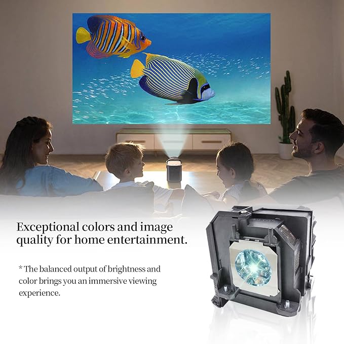 SORNEICDR EL PLP80 Replacement Projector Lamp Bulb Compatible with Epson BrightLink pro 585Wi 595Wi 1420wi 1430wi eb-575wi eb-585w powerlite 570 575w 580 585w Projectors, with Housing