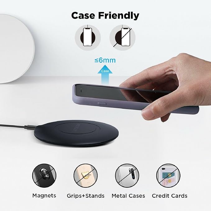 15W Wireless Charger Fast Charging Pad Compatible with Nothing Phone (1)/(2) Slim Quick Charge