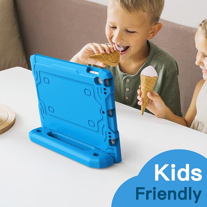 JETech Kids Case for iPad 9th/8th/7th Gen 10.2 Black | Built-in Screen Protector 360° Rotating Handle Stand Shockproof Full-Body Protection Kid-Friendly Design