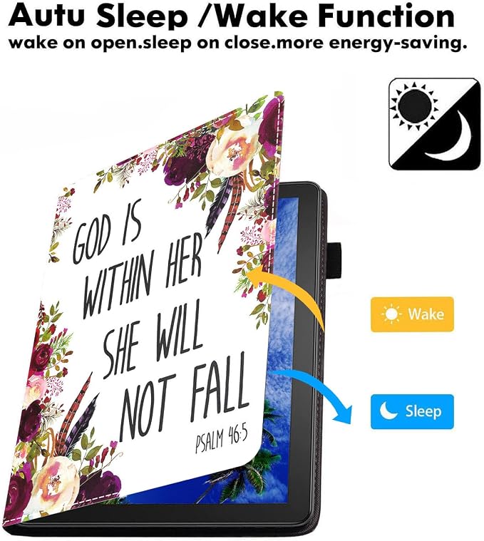 Case for Amazon Kindle Fire HD 8/Fire HD 8 Plus Tablet (12th/10th Generation 2024/2022/2020 Release) Slim PU Leather Cover with Card Slot &amp Auto Wake/Sleep African American Women