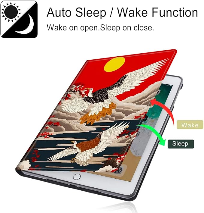 for Microsoft Surface GO 3/GO 2 Case with Adjustable Stand &amp Auto Wake/Sleep PU Leather Slim Smart Protect Cover - African Women Red Hair
