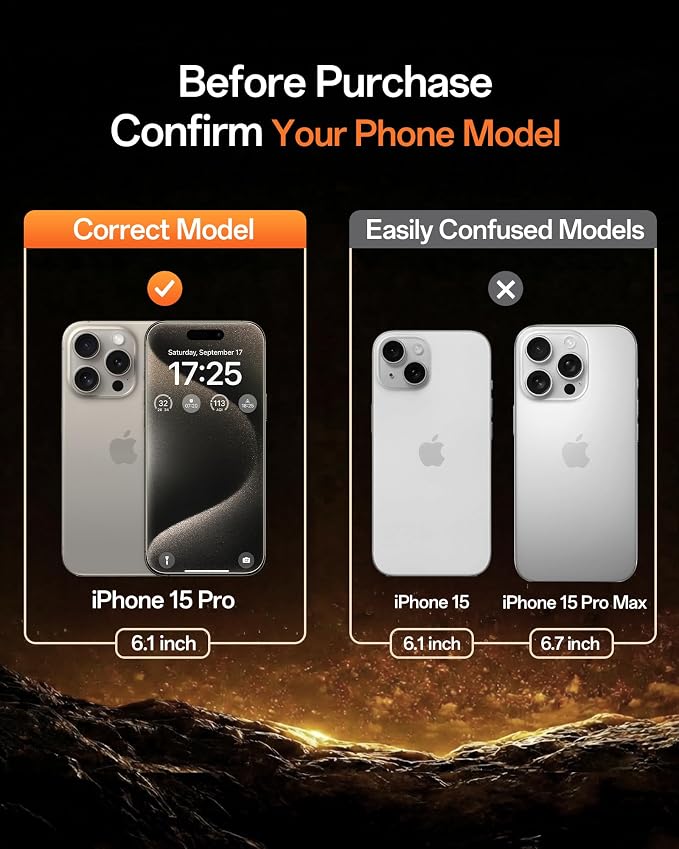 UNBREAKcable Privacy Screen Protector for iPhone 15 (6.1) 25° Anti-Spy Tempered Glass Easy Install Alignment Frame Case-Friendly 9H Hardness Anti-Fingerprint 3-Pack