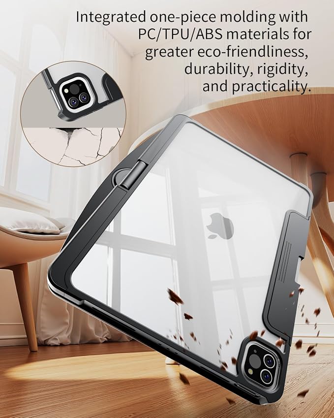 360°Rotation Bluetooth Keyboard Case for iPad 11th Gen（A16）10th 10.9 inch | iPad keyboard case 11/10th generationTouchpadKeyboard Battery Level Visualization360° rotateand 180° flip7-color backlit