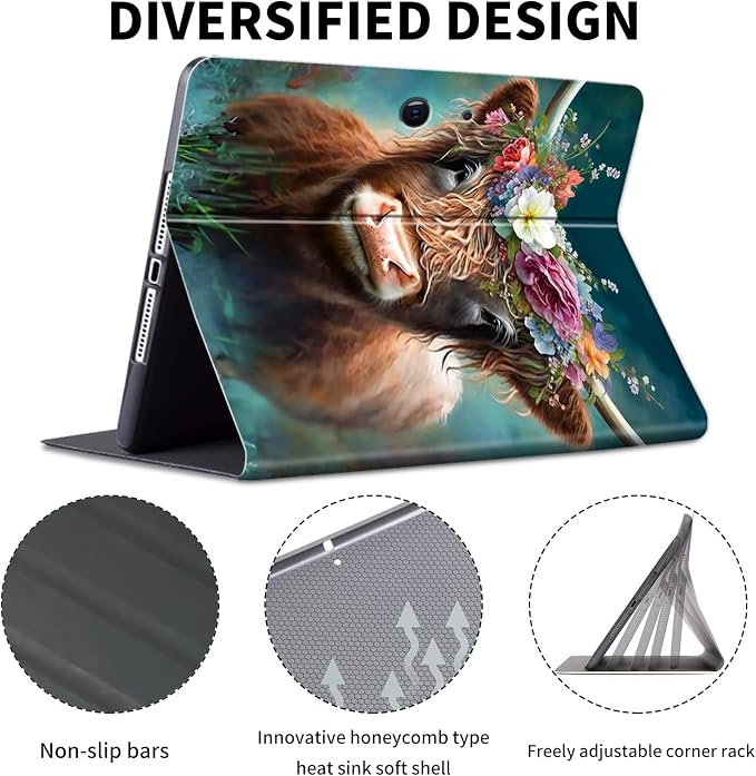 Case for Microsoft Surface Pro 11/10 / 9 13 InchPU Leather Cute Slim Folio Adjustable Stand Cover Case for Surface Pro 11th Edition AIArt Red Dragonfly